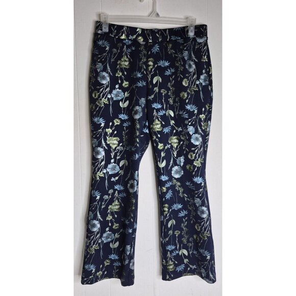 Isaac Mizrahi New York Floral High-Waisted Bootcut Pants Women's Size M Petite - Picture 6 of 8